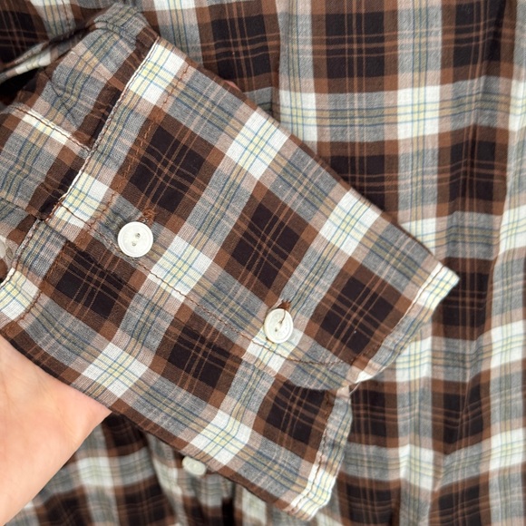 Nili Lotan Plaid Long Sleeve Button-up Top - Picture 7 of 7
